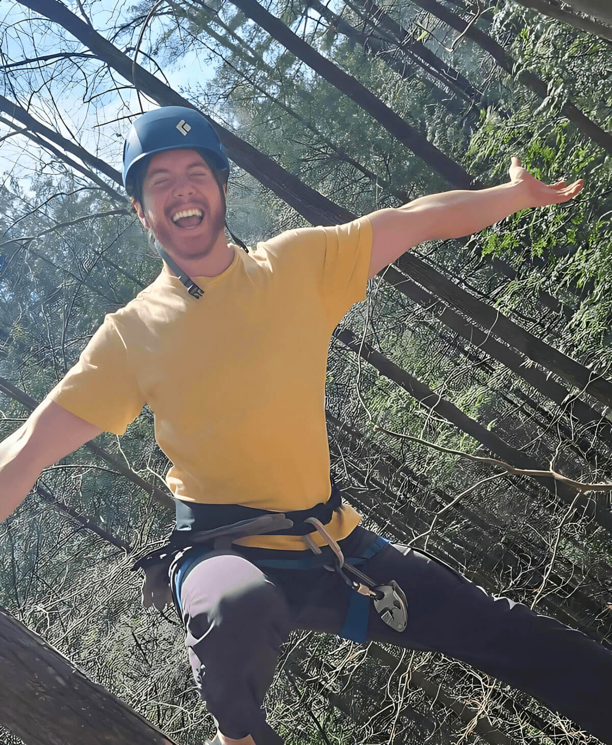 Matt Snyder rock climbing